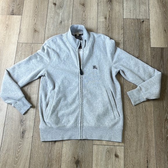 Burberry Brit Full Zip Sweater Light Gray Large - Picture 2 of 10